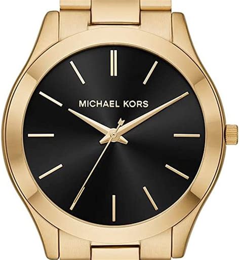 michael kors men's slim runway stainless steel quartz watch|Michael Kors oversized runway watch.